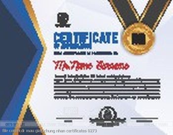 file corel cdr mau giay chung nhan certificates 0273