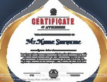 file corel cdr mau giay chung nhan certificates 0275