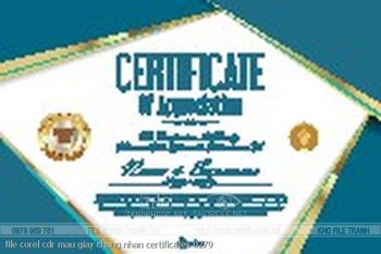 file corel cdr mau giay chung nhan certificates 0279