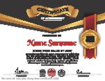 file corel cdr mau giay chung nhan certificates 0280