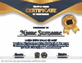 file corel cdr mau giay chung nhan certificates 0281