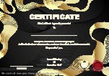 file corel cdr mau giay chung nhan certificates 0285