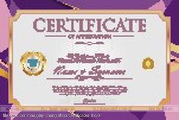 file corel cdr mau giay chung nhan certificates 0290