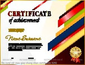 file corel cdr mau giay chung nhan certificates 0292