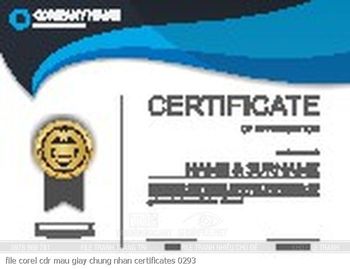 file corel cdr mau giay chung nhan certificates 0293