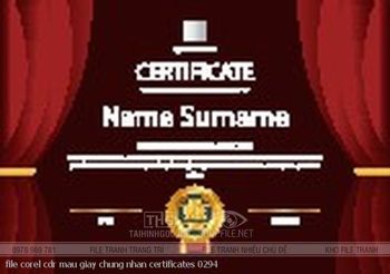 file corel cdr mau giay chung nhan certificates 0294