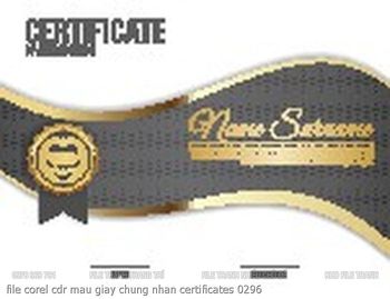 file corel cdr mau giay chung nhan certificates 0296
