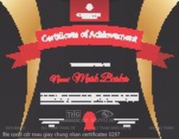 file corel cdr mau giay chung nhan certificates 0297
