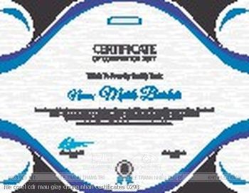file corel cdr mau giay chung nhan certificates 0298