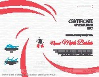 file corel cdr mau giay chung nhan certificates 0300