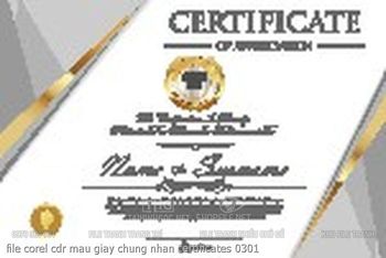 file corel cdr mau giay chung nhan certificates 0301