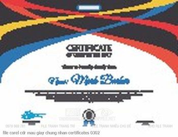 file corel cdr mau giay chung nhan certificates 0302