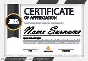 file corel cdr mau giay chung nhan certificates 0304
