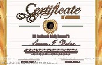 file corel cdr mau giay chung nhan certificates 0316