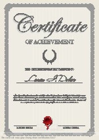 file corel cdr mau giay chung nhan certificates 0317