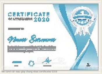 file corel cdr mau giay chung nhan certificates 0318