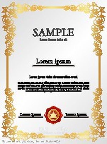 file corel cdr mau giay chung nhan certificates 0329