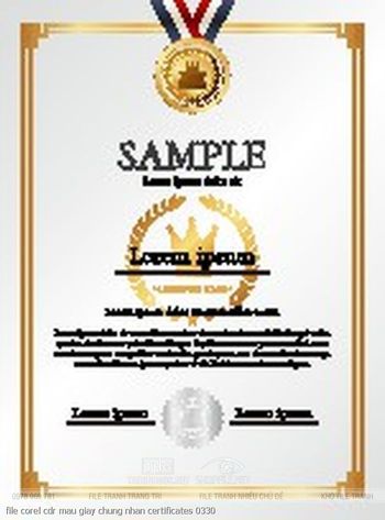 file corel cdr mau giay chung nhan certificates 0330
