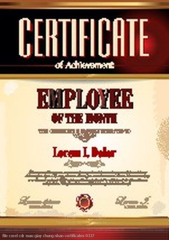 file corel cdr mau giay chung nhan certificates 0337