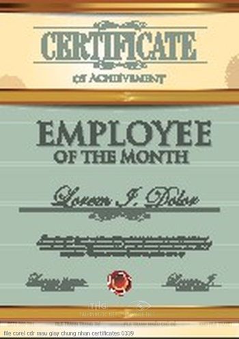 file corel cdr mau giay chung nhan certificates 0339