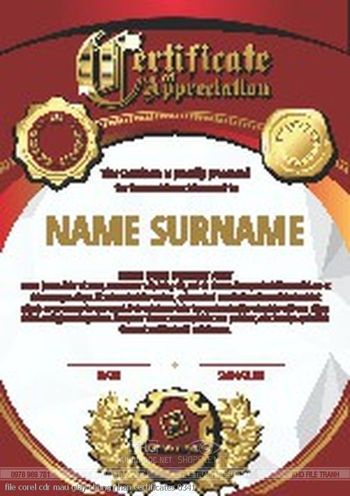 file corel cdr mau giay chung nhan certificates 0341