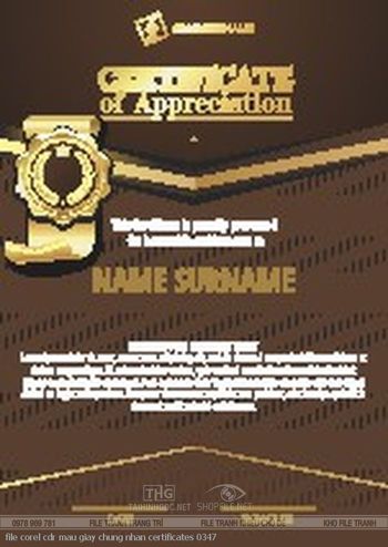 file corel cdr mau giay chung nhan certificates 0347