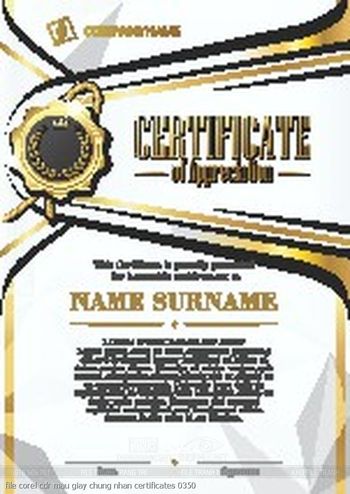 file corel cdr mau giay chung nhan certificates 0350