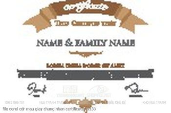 file corel cdr mau giay chung nhan certificates 0358