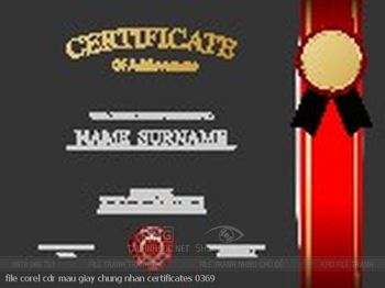 file corel cdr mau giay chung nhan certificates 0369