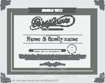 file corel cdr mau giay chung nhan certificates 0377