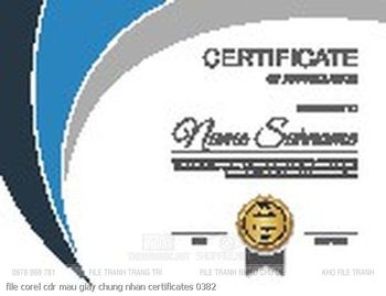 file corel cdr mau giay chung nhan certificates 0382