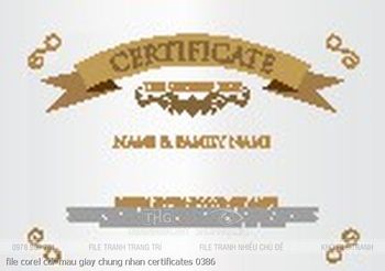 file corel cdr mau giay chung nhan certificates 0386