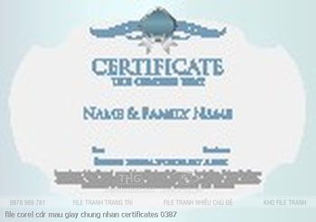 file corel cdr mau giay chung nhan certificates 0387