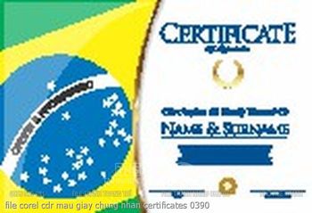 file corel cdr mau giay chung nhan certificates 0390