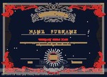 file corel cdr mau giay chung nhan certificates 0393