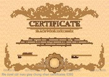file corel cdr mau giay chung nhan certificates 0395