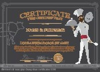 file corel cdr mau giay chung nhan certificates 0398