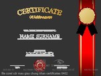 file corel cdr mau giay chung nhan certificates 0402