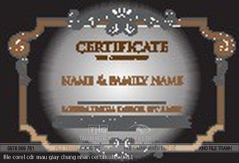 file corel cdr mau giay chung nhan certificates 0411