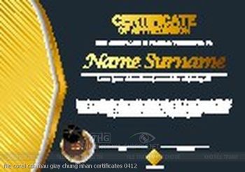 file corel cdr mau giay chung nhan certificates 0412