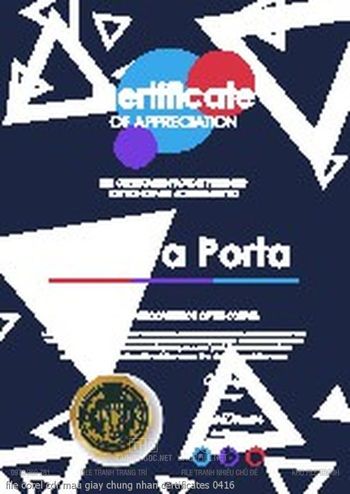 file corel cdr mau giay chung nhan certificates 0416