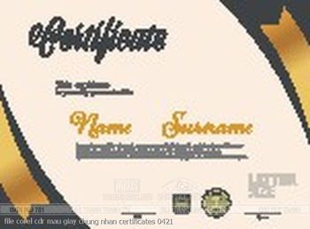 file corel cdr mau giay chung nhan certificates 0421