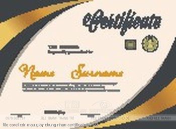 file corel cdr mau giay chung nhan certificates 0422