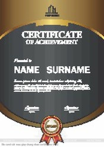 file corel cdr mau giay chung nhan certificates 0432