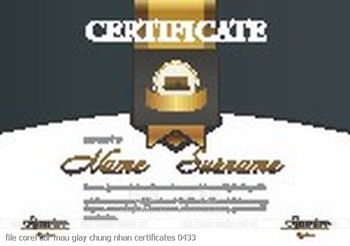 file corel cdr mau giay chung nhan certificates 0433