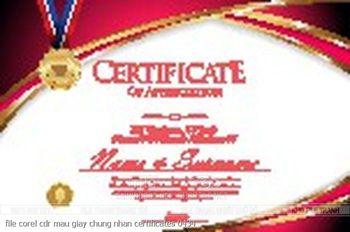 file corel cdr mau giay chung nhan certificates 0434