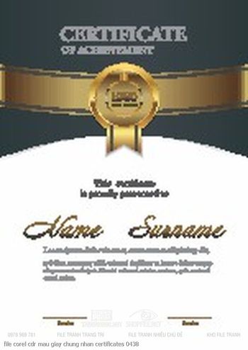 file corel cdr mau giay chung nhan certificates 0438