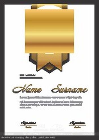 file corel cdr mau giay chung nhan certificates 0439