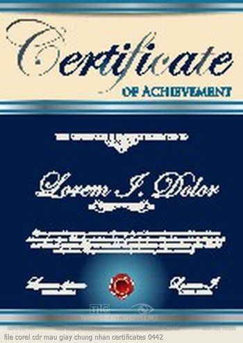 file corel cdr mau giay chung nhan certificates 0442