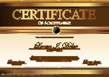 file corel cdr mau giay chung nhan certificates 0443